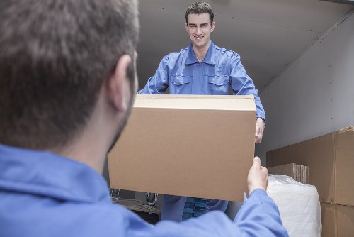 Removal team helping with a Southfields home move