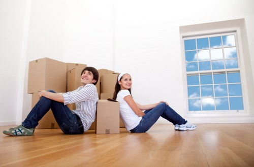 Furniture and boxes loaded into a van for a Southfields move