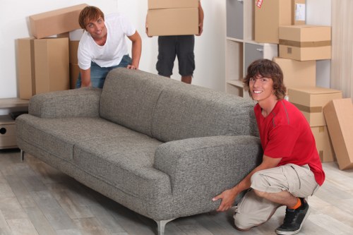 Packing and transporting office furniture during a Southfields relocation