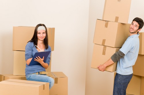 Business furniture and equipment prepared for a local move in Southfields